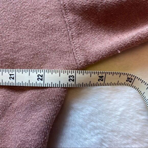 American Eagle Outfitters Cropped Dusty Rose Long Sleeve Top Size Large - Picture 5 of 9